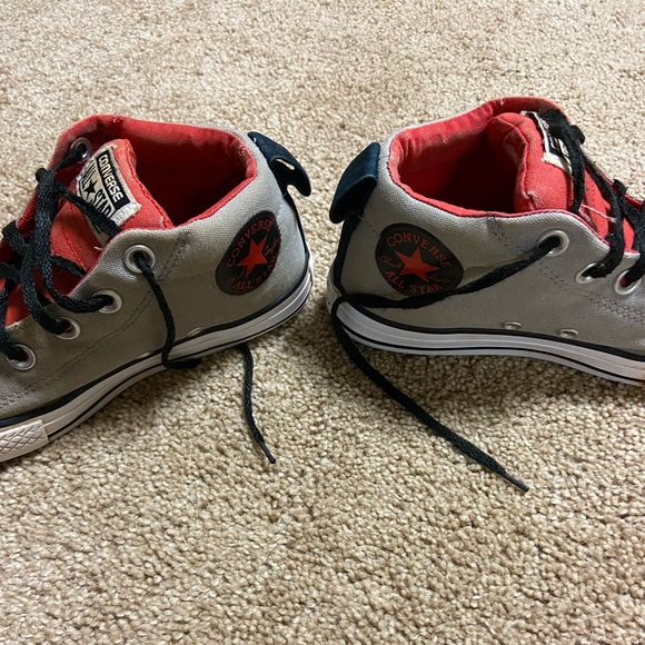Old school converse, Red and gray, Junior size 2 - Picture 3 of 8